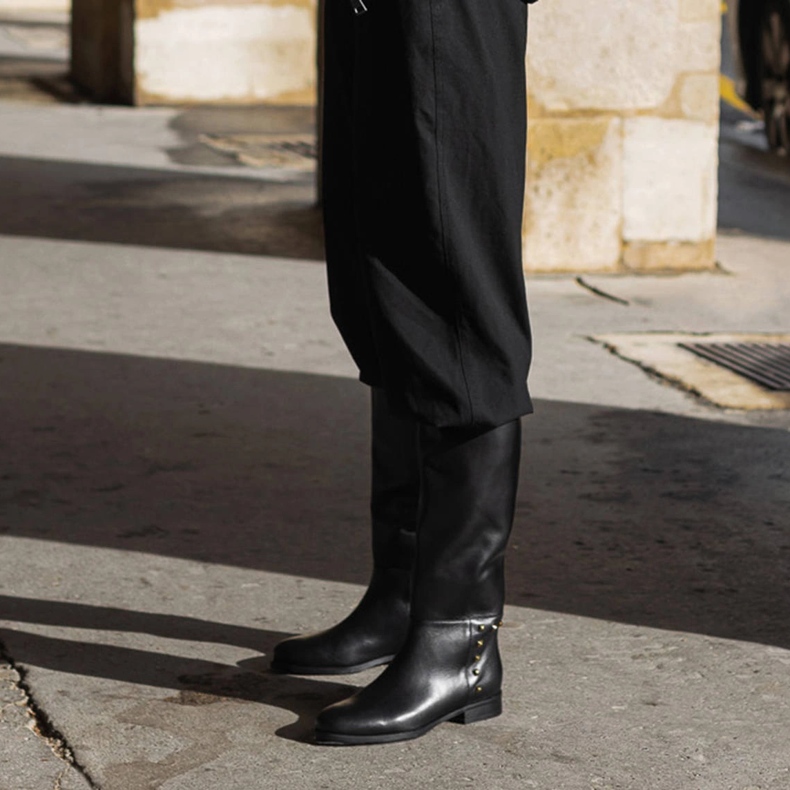 Marco Shoes Cizme de călărie cu crampoane negru 2 Marco Shoes Cizme de călărie cu crampoane negru 2