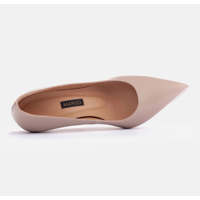 Marco Shoes Tocuri din piele Nappa bej 1 Marco Shoes Tocuri din piele Nappa bej 1