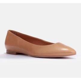 Marco Shoes Balerini din piele moale maro 1 Marco Shoes Balerini din piele moale maro 1