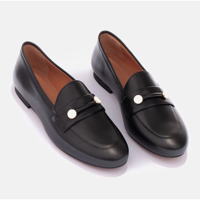 Marco Shoes Mocasini impodobiti aurii negru 1