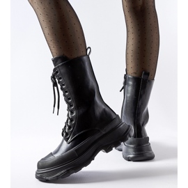 Pantofi de muncitori negri cu talpa Crosia neagra groasa negru 1