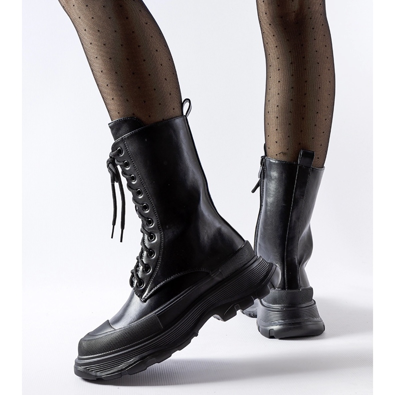 Pantofi de muncitori negri cu talpa Crosia neagra groasa negru 1