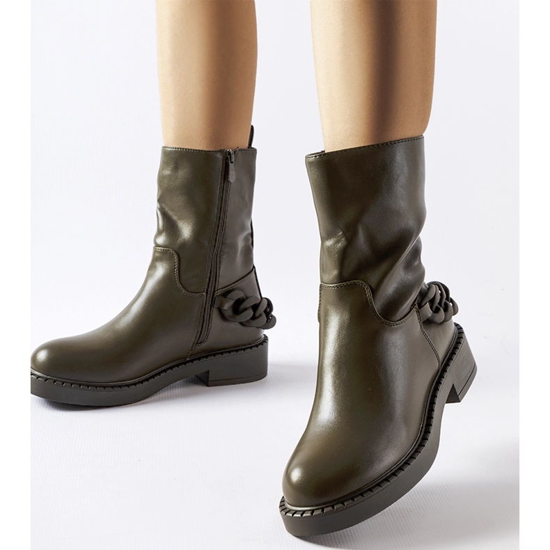 Inna Botine izolate verzi cu lant de la Linera verde 1