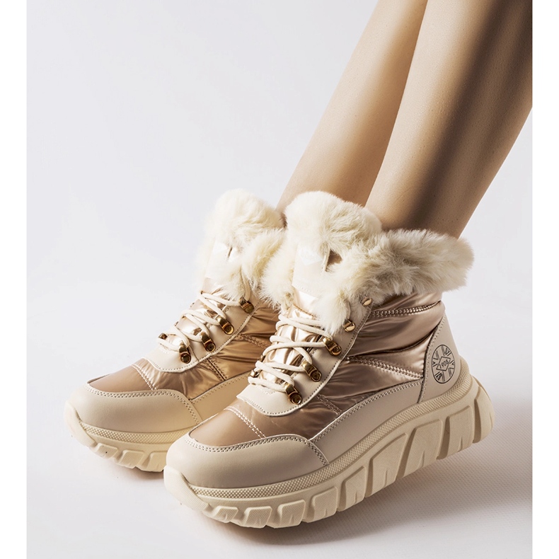 Cizme de zapada Lee Cooper LCJ-23-44-1953L aurii de aur 1