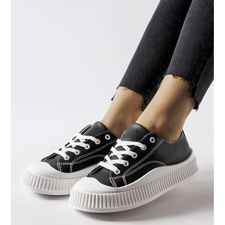 Tenisi negri cu platformă Erbezzo negru 1 Tenisi negri cu platformă Erbezzo negru 1