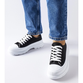 Adidași negri cu talpă sport Bettole negru 1