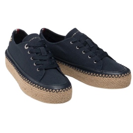 Pantofi Tommy Hilfiger Rope Vulc Sneaker W FW0FW06461 albastru 2