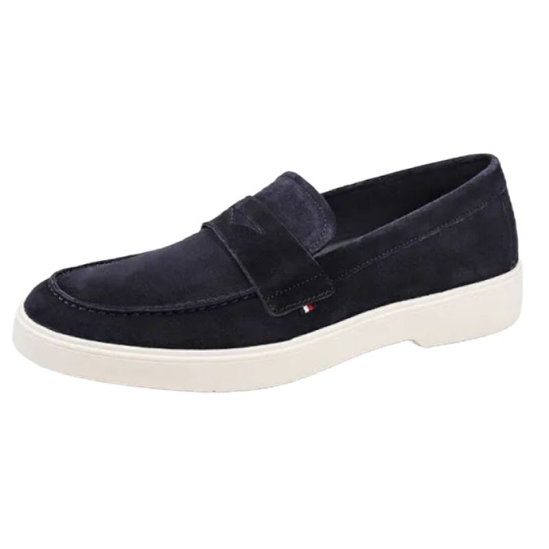 Pantofi Tommy Hilfiger Trendy Lightweight Suede Loafer FM0FM03963 albastru 1