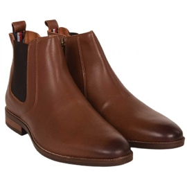 Pantofi Tommy Hilfiger Essential Hilfiger Lth Chelsea M FM0FM04182 maro 1