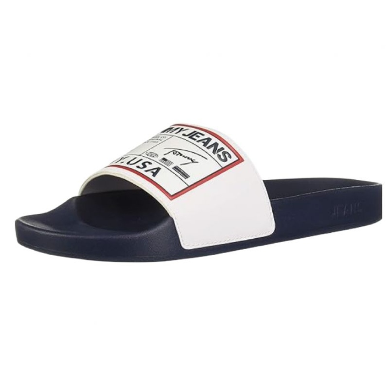Tommy Hilfiger Slapi Tommy Jeans Patch Pool Slide M EM0EM00470 alb 1