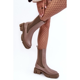 Ghete Chelsea de damă 2693/230 Laura Messi maro 1