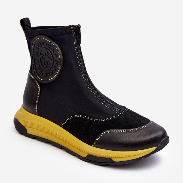 Botine Dama Piele Cu Fermoar Maciejka 06297-01 Negru 1