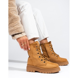 Lucrători de piele de cămilă Shelovet pentru femei maro 1