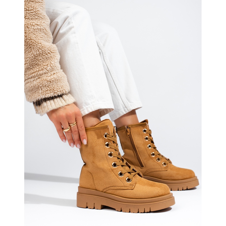 Lucrători de piele de cămilă Shelovet pentru femei maro 1