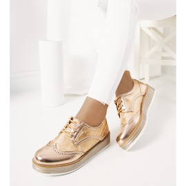 Pantofi de dama sampanie Menard de aur 1