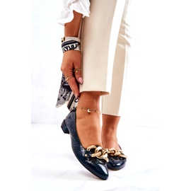 Alberto Violli Pantofi de balerina din piele lacuta cu lant, verde 1 Alberto Violli Pantofi de balerina din piele lacuta cu lant, verde 1