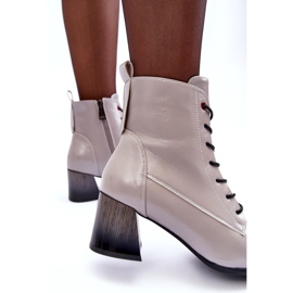 Vinceza Botine lacuite gri 3