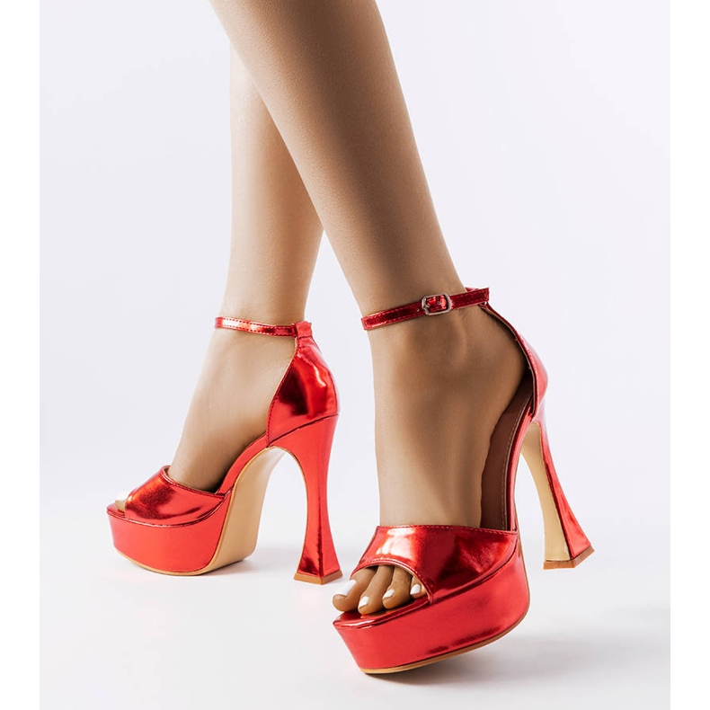 Sandale înalte lac roșu din Illinois roşu 1
