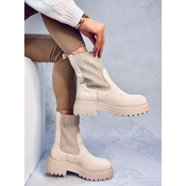 Botine elastice Winters Bej 2