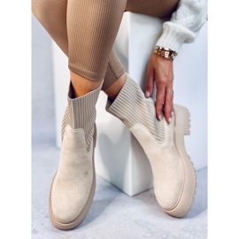 Botine elastice Winters Bej 3
