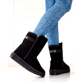 Big Star Cizme de zăpadă izolate pentru femei Star Big KK274618 Negru 2