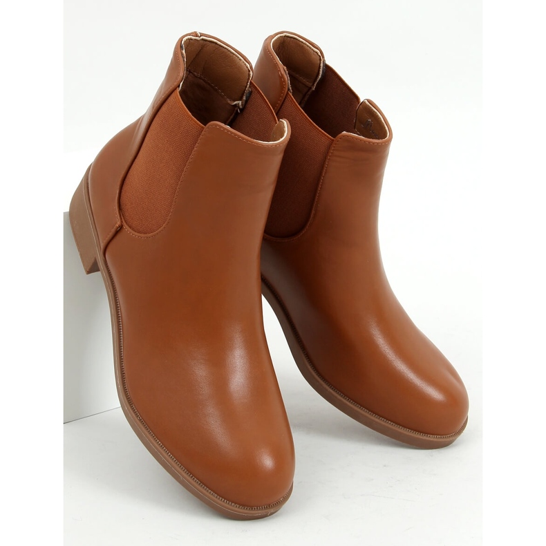 Ghete Chelsea de dama clasice Modena Camel maro 1 Ghete Chelsea de dama clasice Modena Camel maro 1