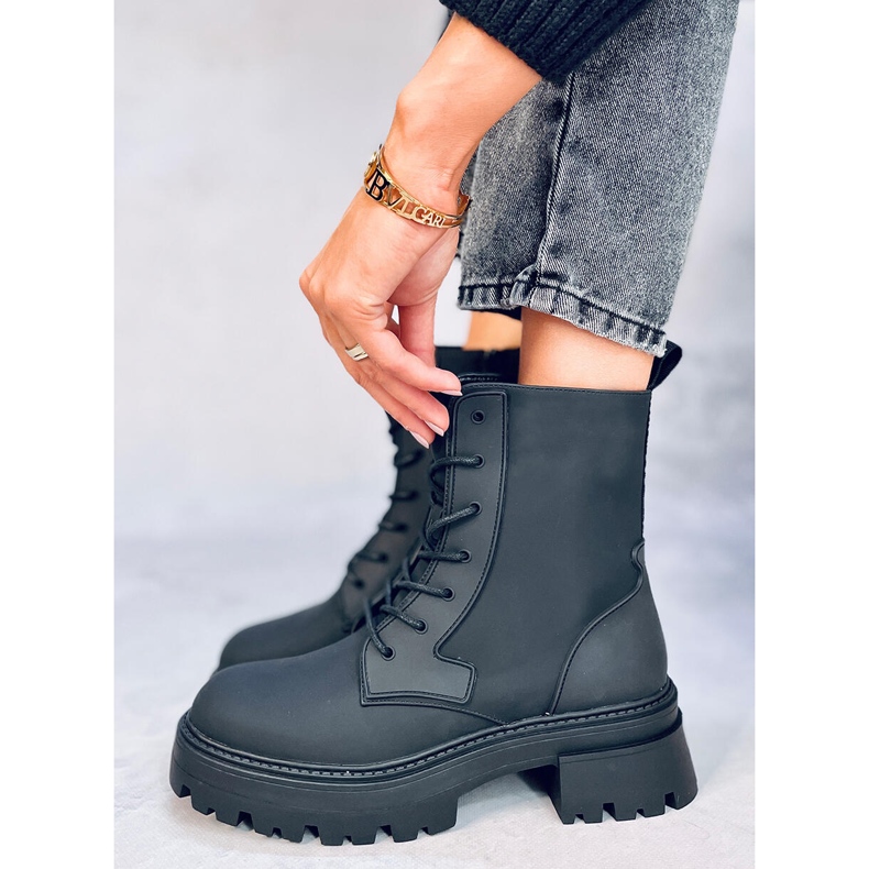 Cizme negre cu șireturi Tamar negru 1 Cizme negre cu șireturi Tamar negru 1