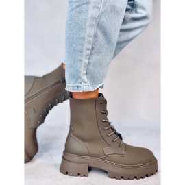 Cizme Tamar Green cu șireturi verde 1