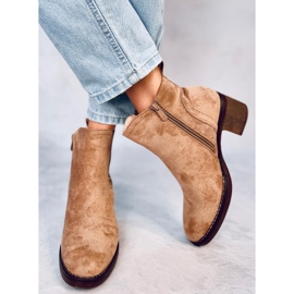 Cizme cu toc lat Fill Beige bej 1