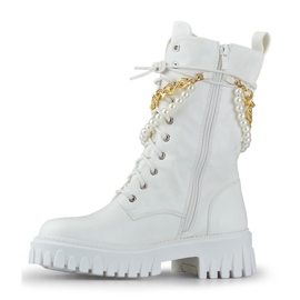 Genți de damă albe cu decor detașabil 1