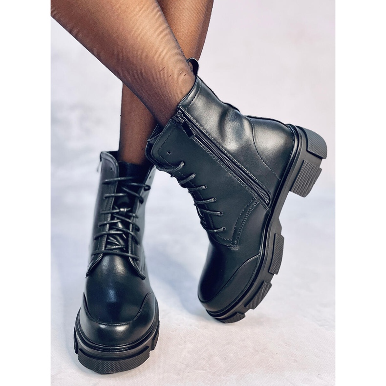 Cizme cu șireturi Coley Black negru 1 Cizme cu șireturi Coley Black negru 1
