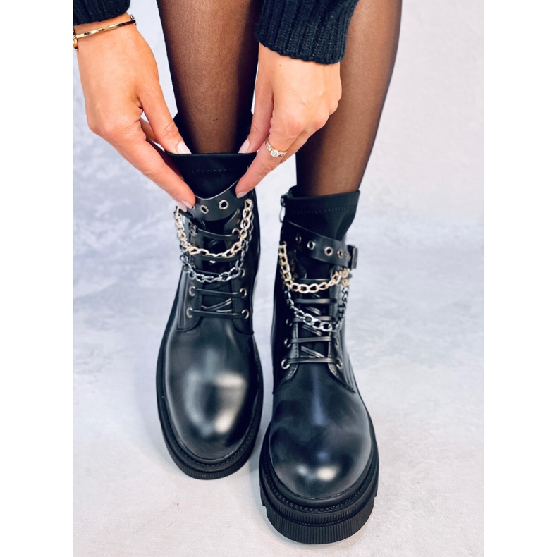 Cizme militare de Steve Black negru 1 Cizme militare de Steve Black negru 1