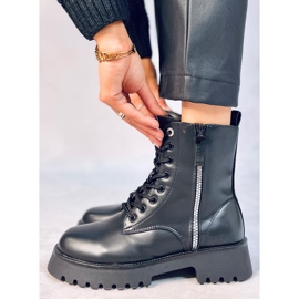 Cizme cu șireturi Hargest Black negru 1