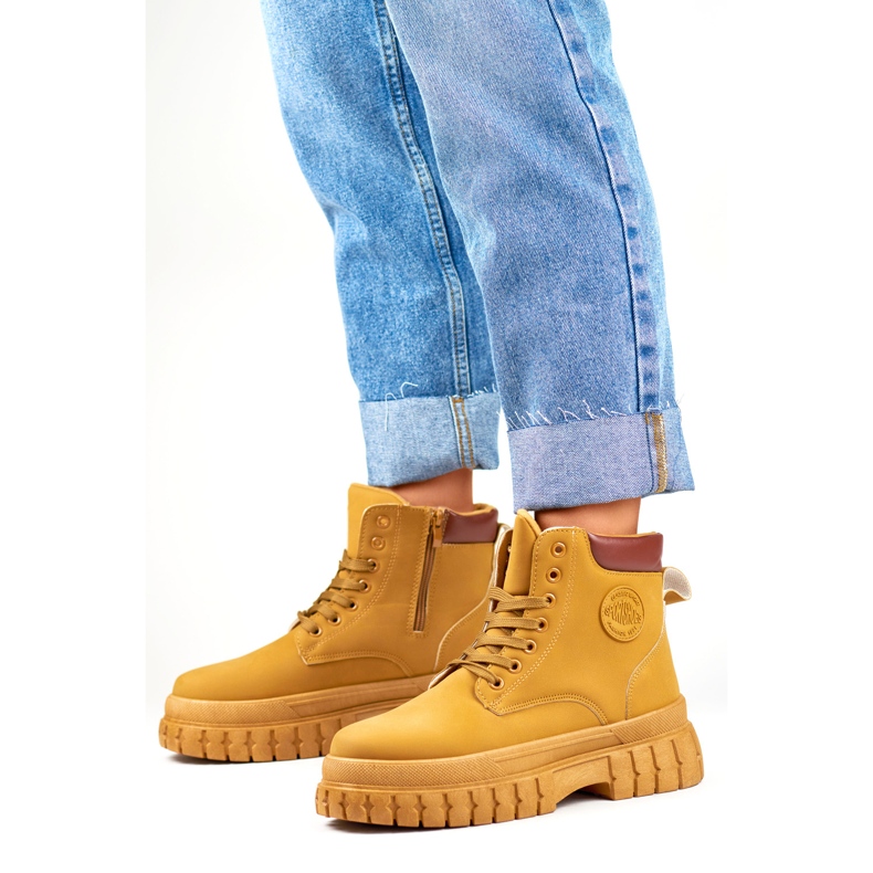 Cizme clasice de dama camel maro 1