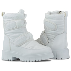 Cizme de zapada de dama calduroase Laila cu Velcro alb 1