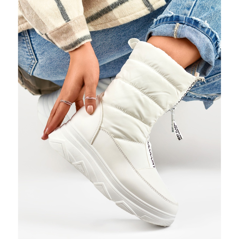 Cizme de zăpadă sport albe de damă 1