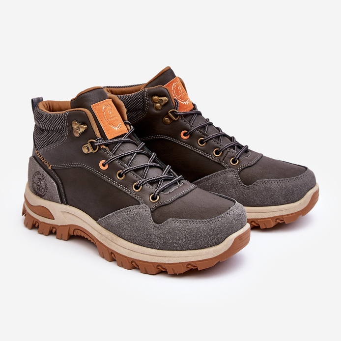 Pantofi de trekking cu șireturi Trapper pentru bărbați, gri Salomene 1