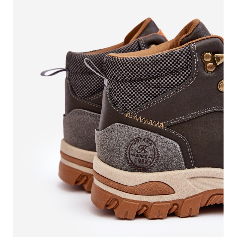 Pantofi de trekking cu șireturi Trapper pentru bărbați, gri Salomene 2