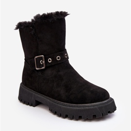 Vinceza Botine De Dama Cu Fermoar De Blana Negru Morcos 1