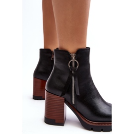 Vinceza Botine de damă din piele neagră Brittney negru 1 Vinceza Botine de damă din piele neagră Brittney negru 1