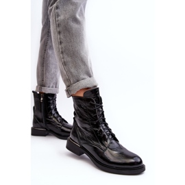 Botine confortabile patentate Lemar Revin izolate negre negru 3