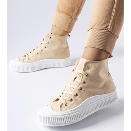 Adidași cu platformă bej de la Guerrino 1