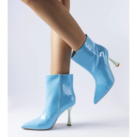 Botine albastre lacuite de la Dionisi albastru 1