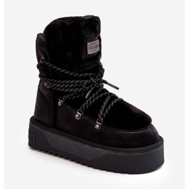 Cizme de zapada cu platforma vegana Impermeabil D.Franklin DFSH371008 Negru 2