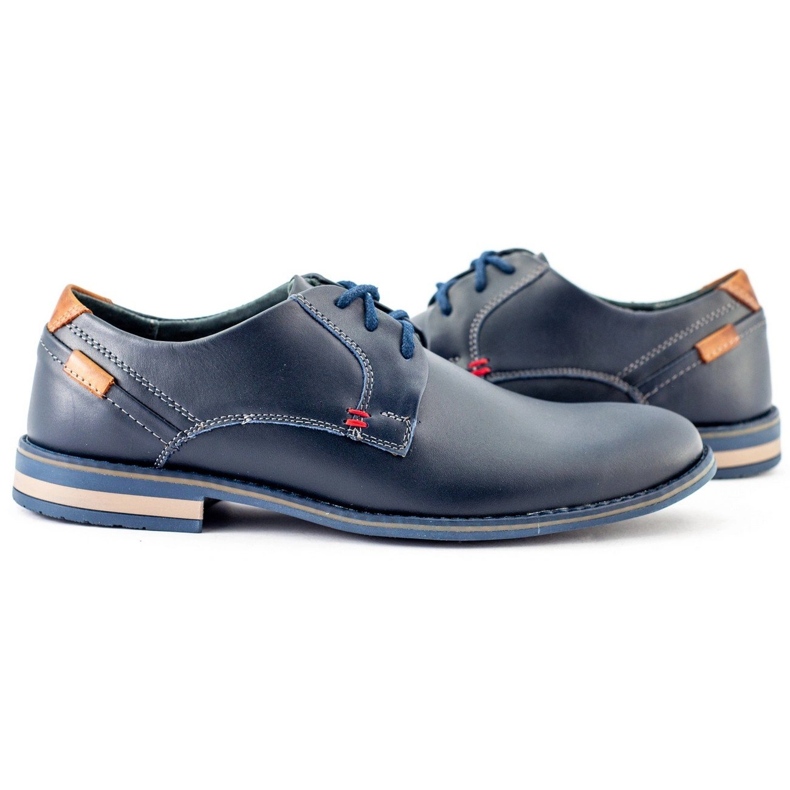 KOMODO Pantofi bărbați eleganți 859 bleumarin albastru 1