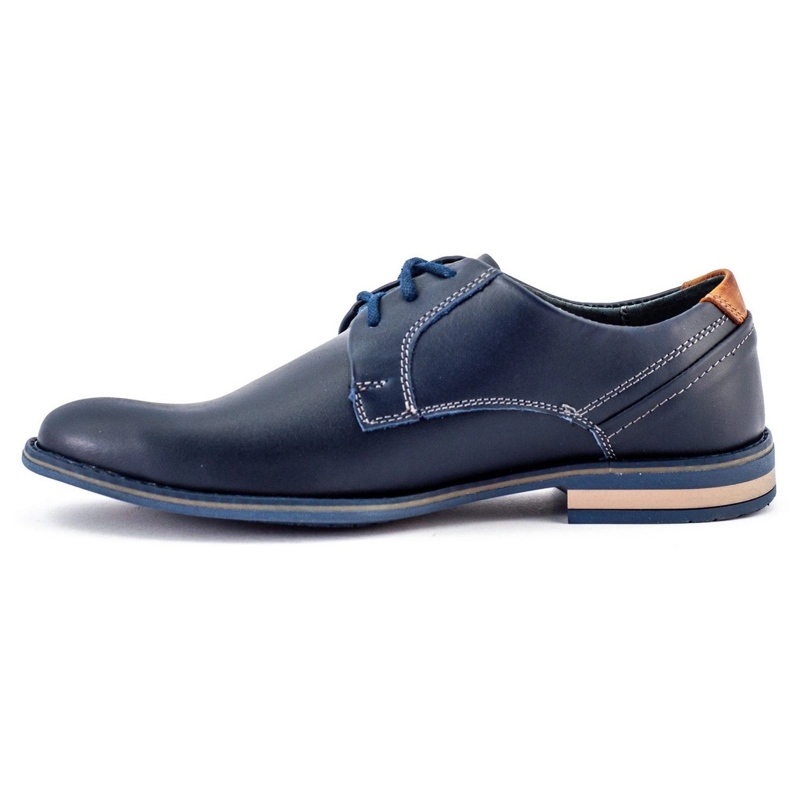 KOMODO Pantofi bărbați eleganți 859 bleumarin albastru 2
