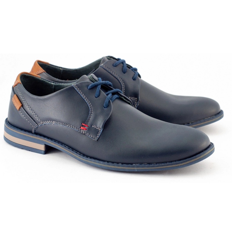 KOMODO Pantofi bărbați eleganți 859 bleumarin albastru 3