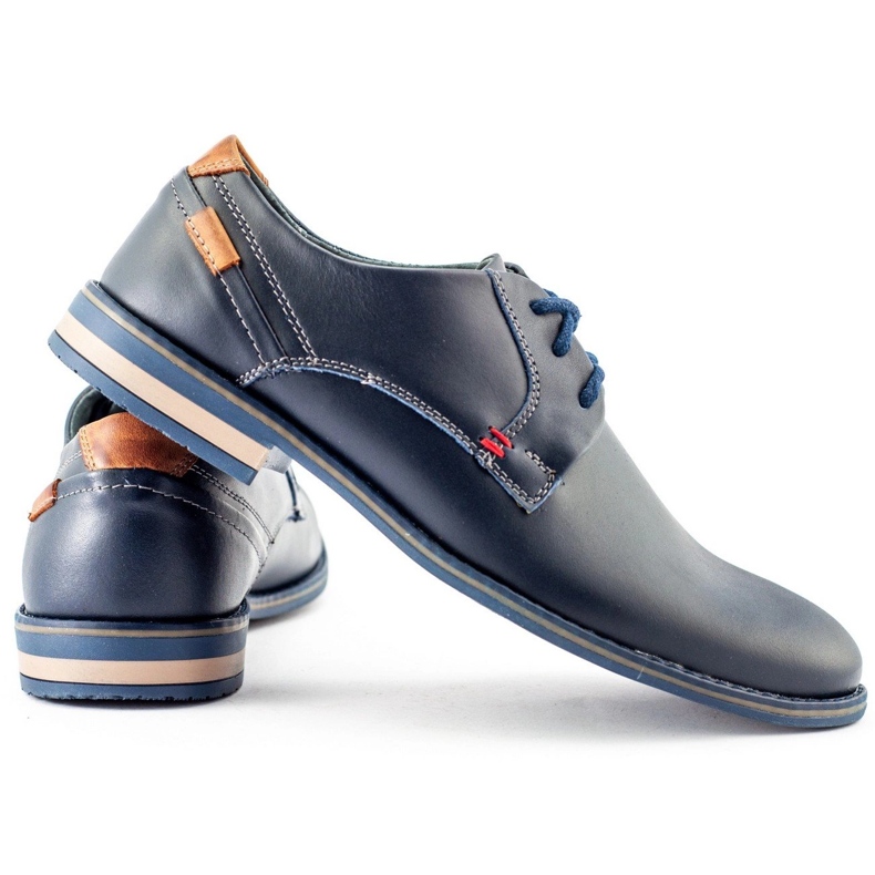 KOMODO Pantofi bărbați eleganți 859 bleumarin albastru 4