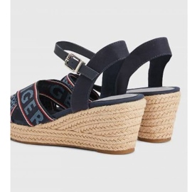 Sandale Tommy Hilfiger Webbing Low Wedge W FW0FW06297 albastru 4