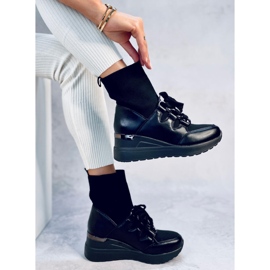 Botine Kaye Black cu pană cu partea superioară elastică negru 4